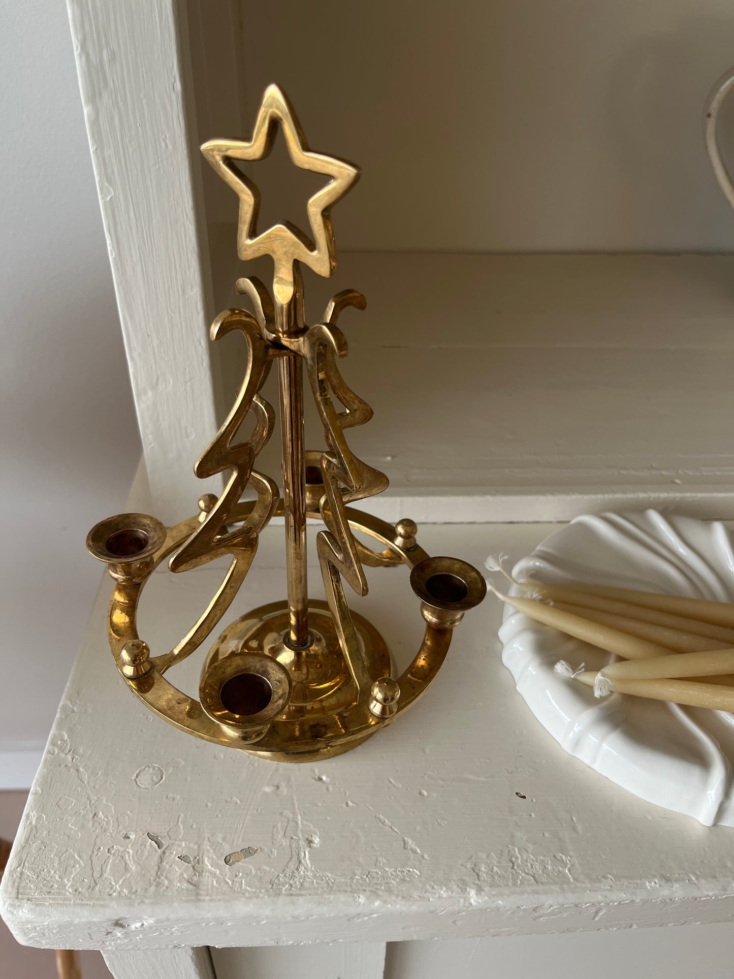 Messing juletræ, adventsstage