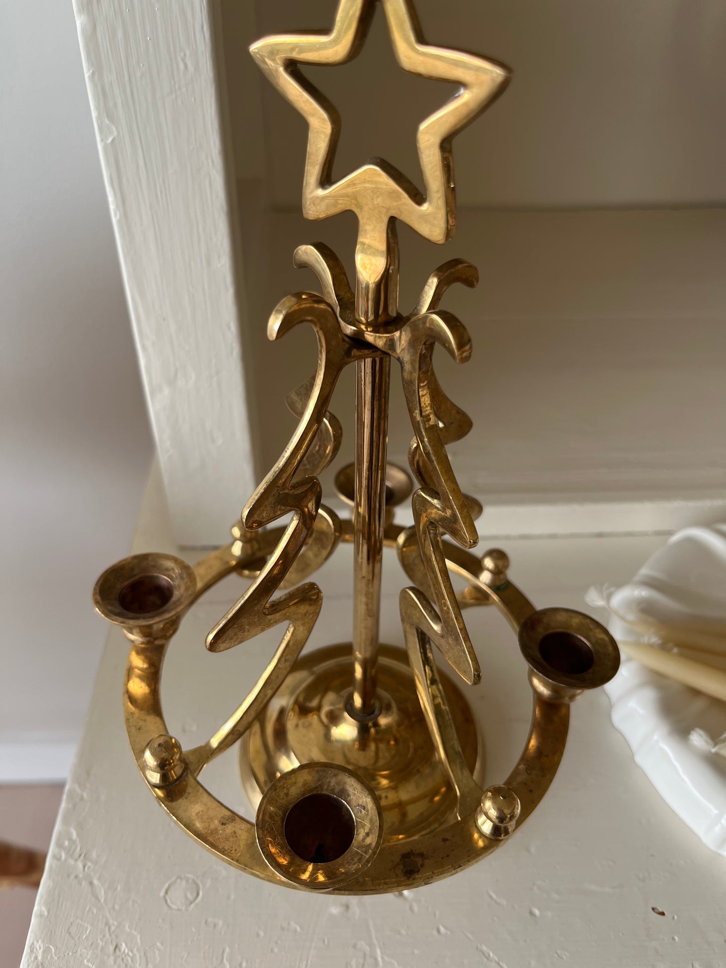 Messing juletræ, adventsstage