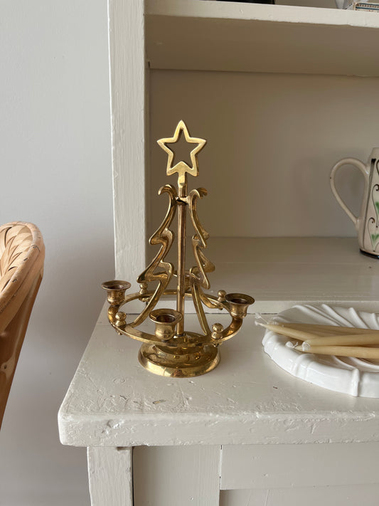 Messing juletræ, adventsstage