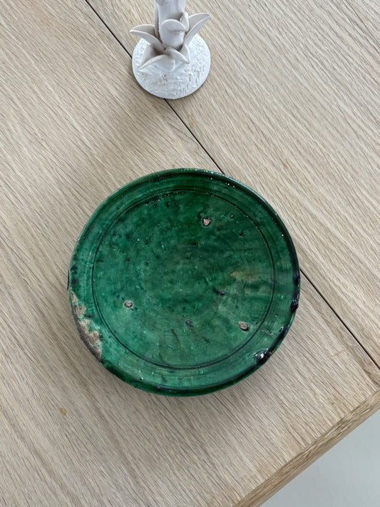 Keramik skål, grøn