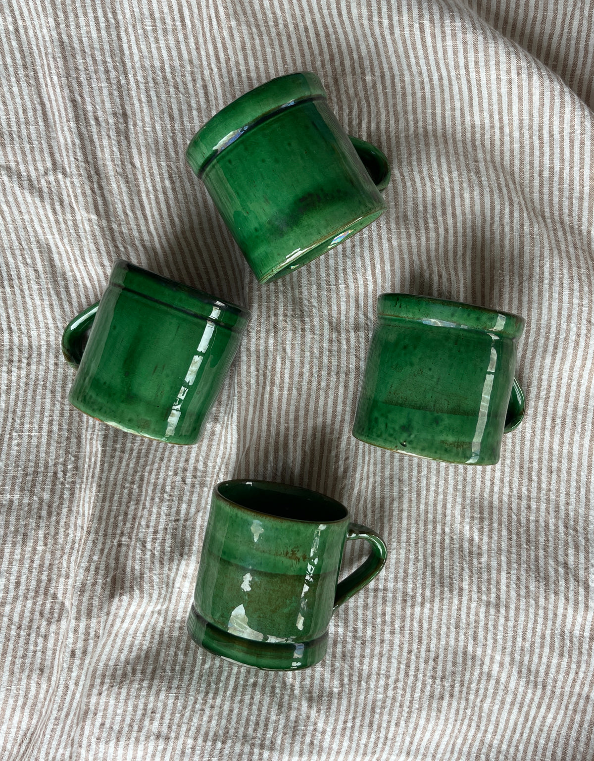 Keramik kopper, grøn glasur