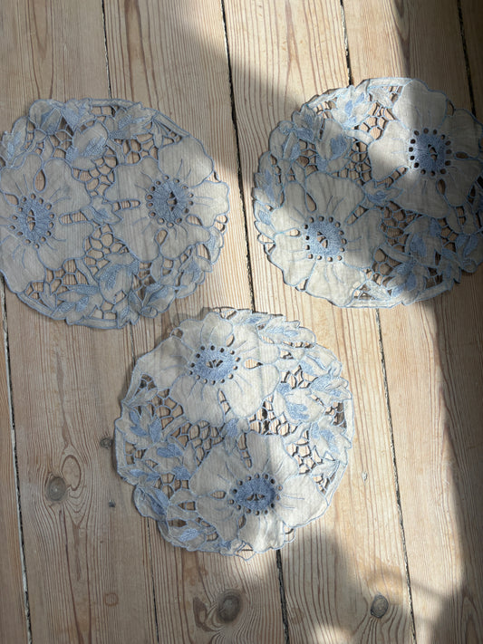 Vintage tekstil lyseblå