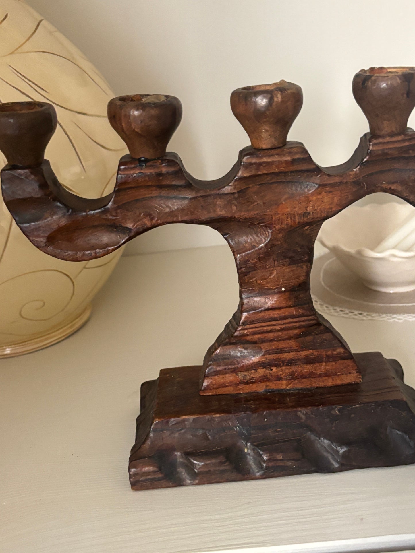 Smukkeste træ lysestage