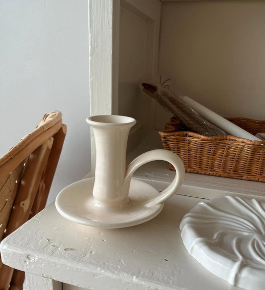 Håndlavet keramik stage, creme