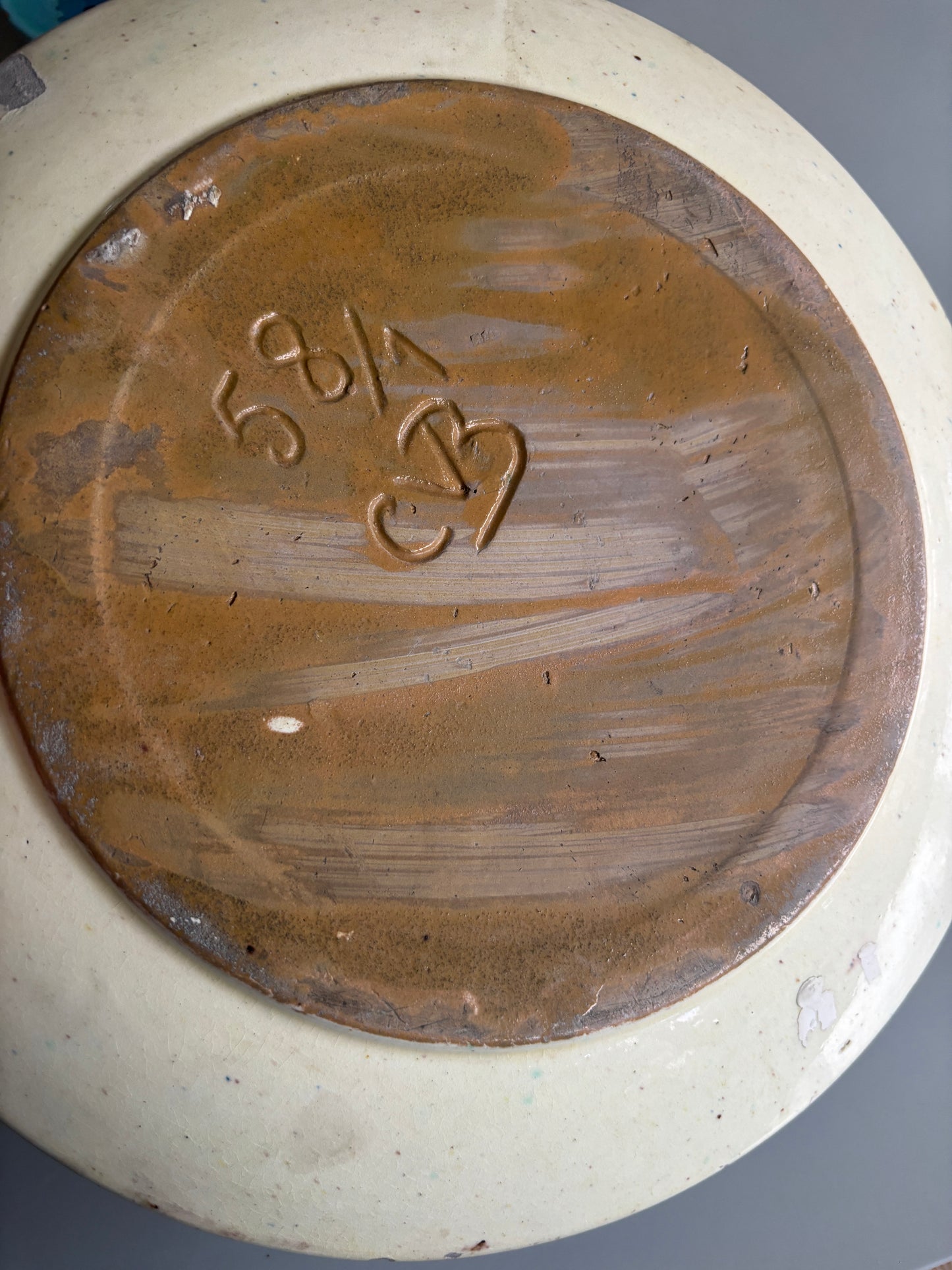 Smuk gammel keramik platte
