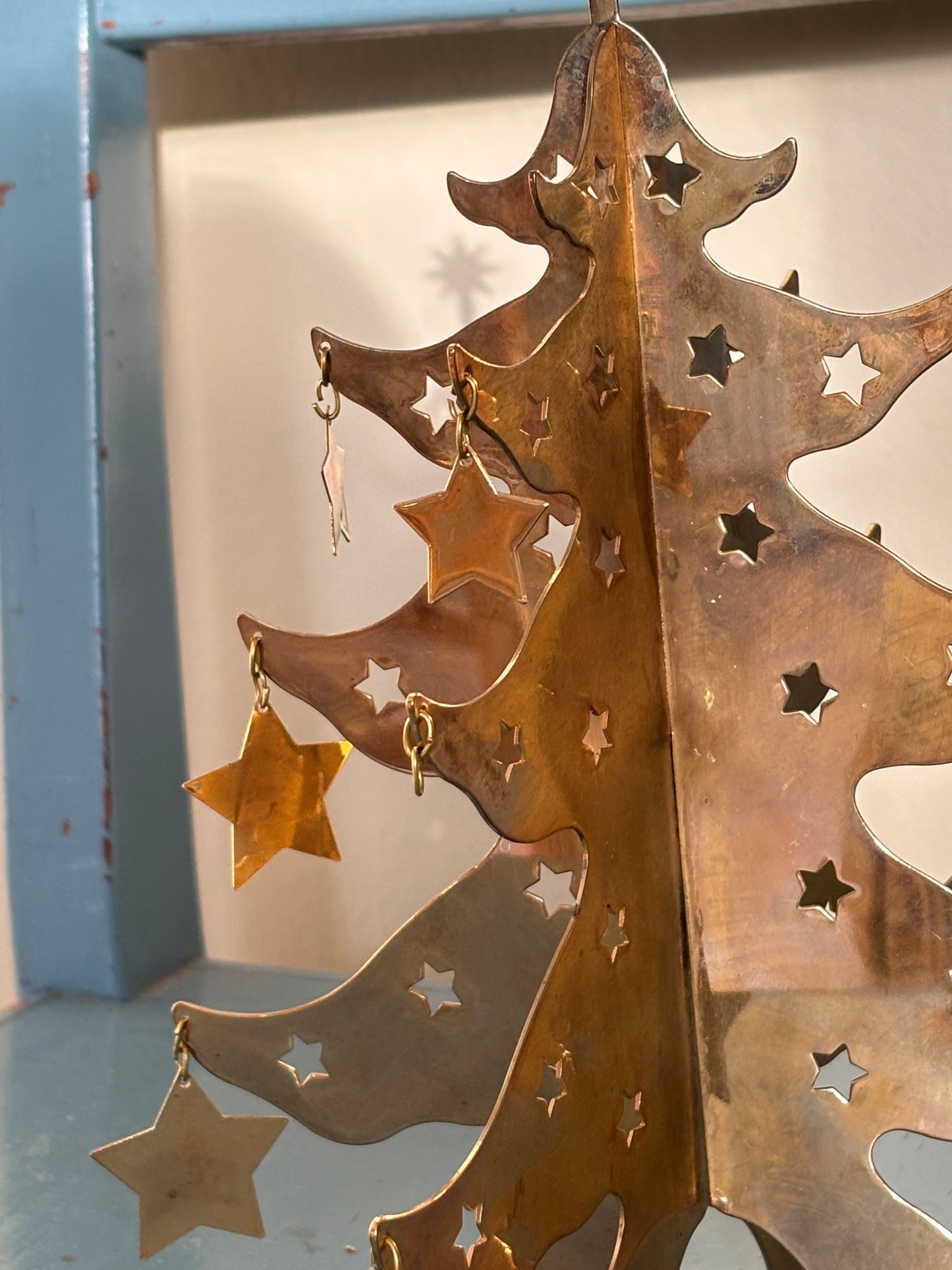 Smukt messing juletræ