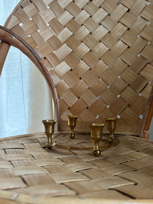 Adventstage i messing til kronelys