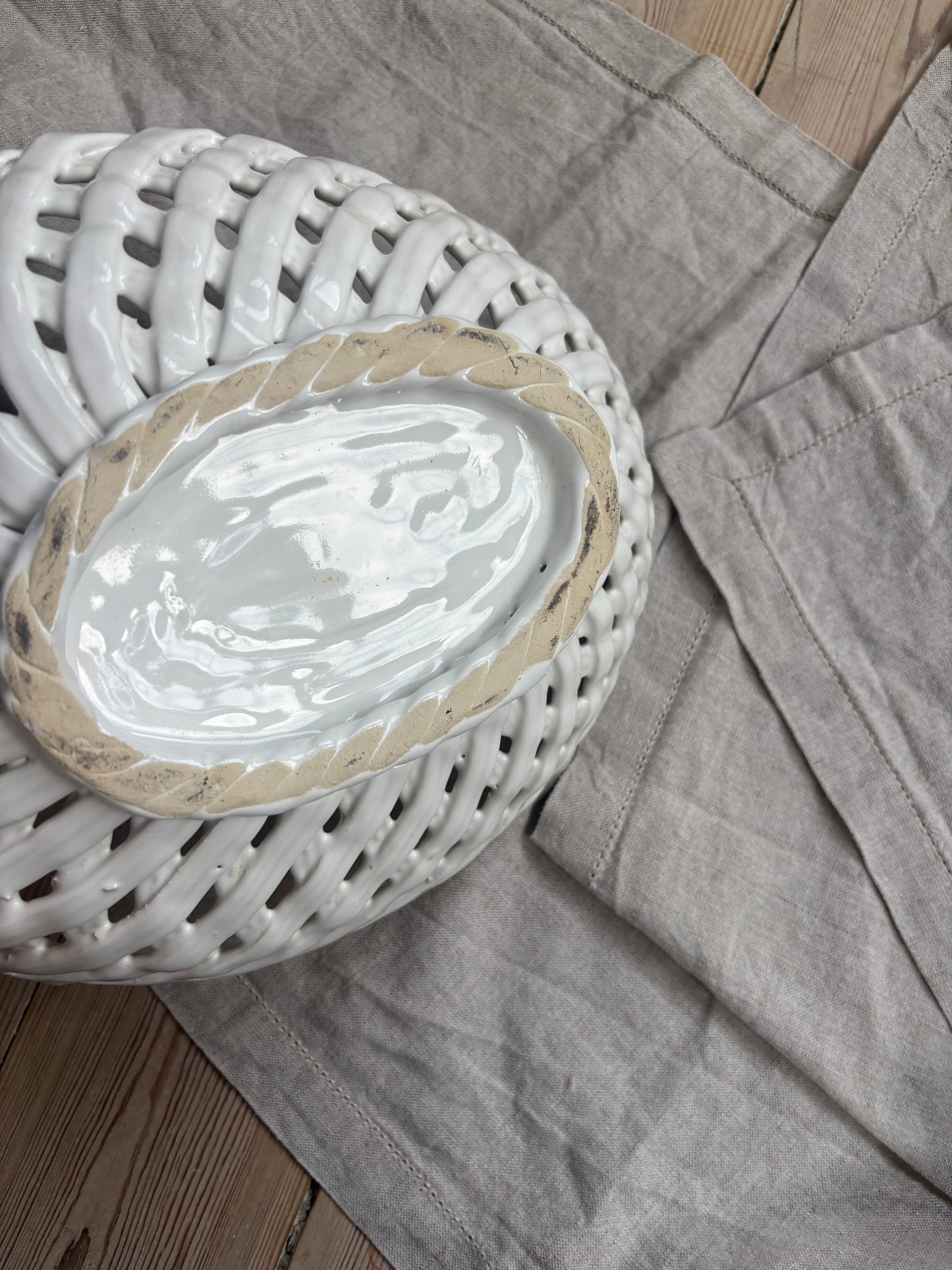 Flettet porcelæn skål