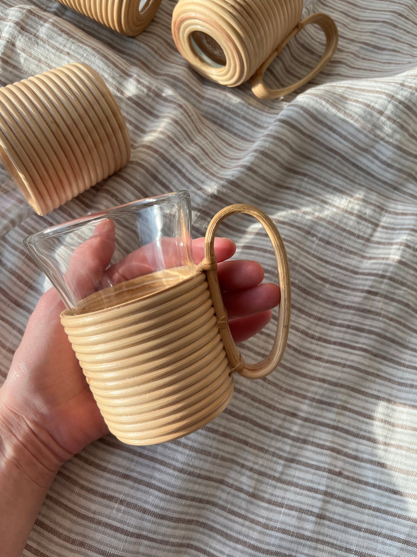 Franske glas med fletholder
