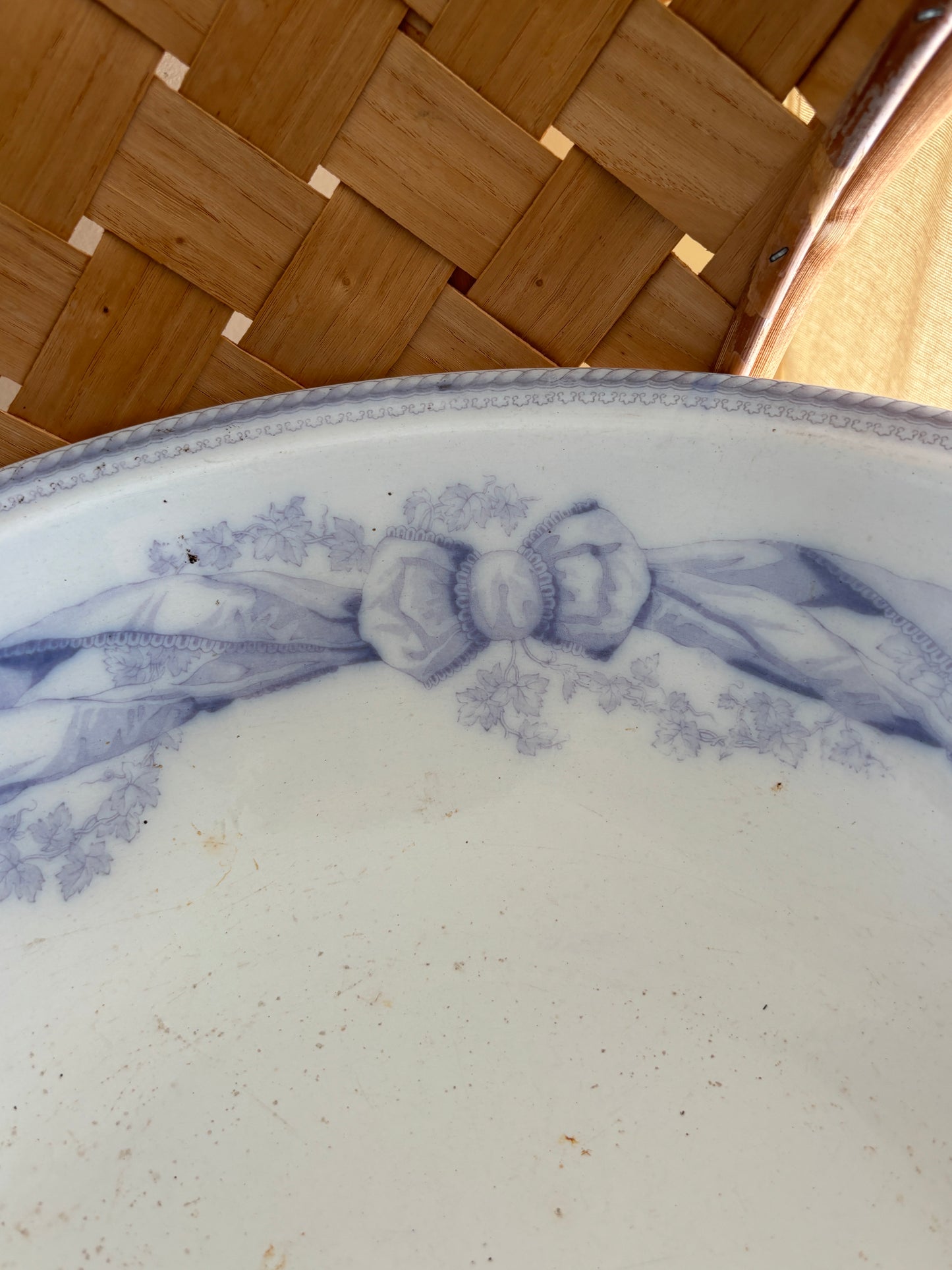 Stor smuk vintage skål, lilla