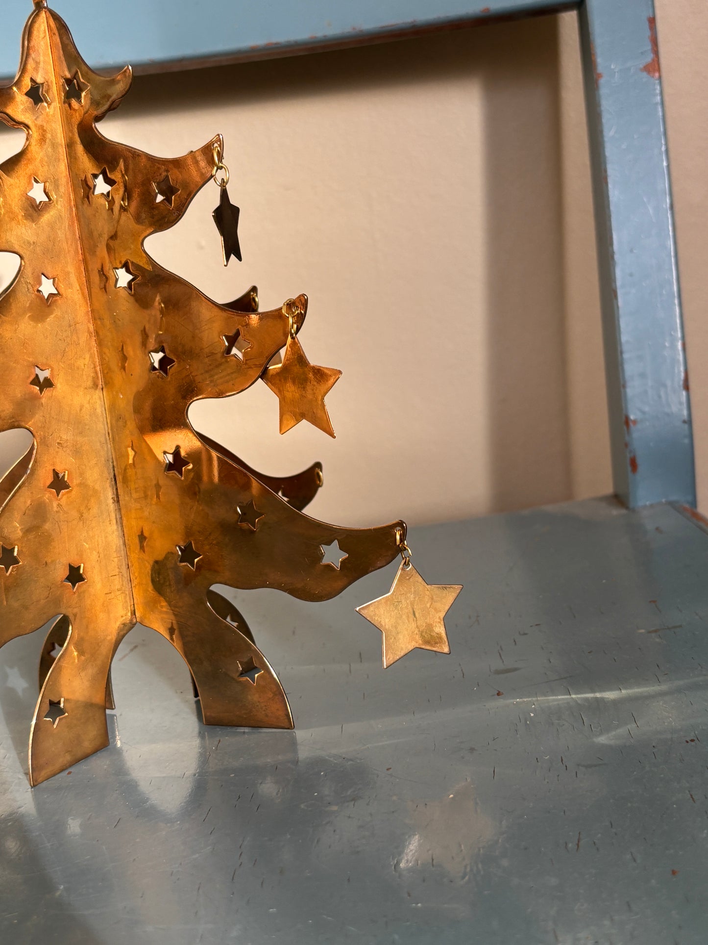 Smukt messing juletræ