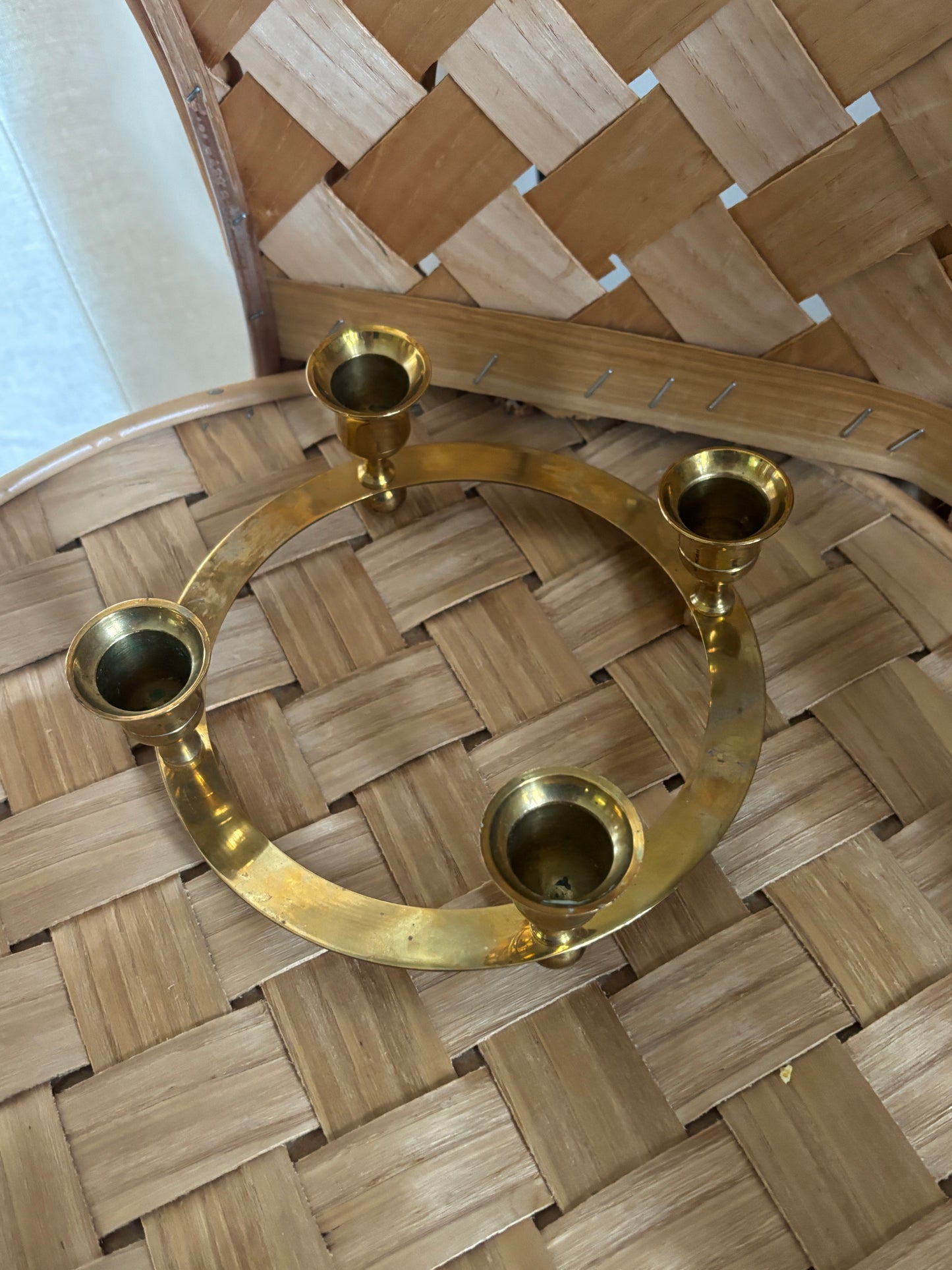 Adventstage i messing til kronelys