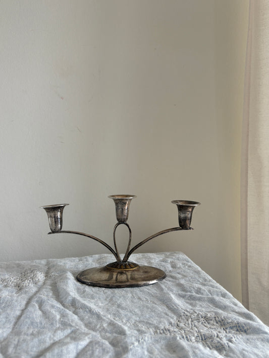 Lysestage i pletsølv