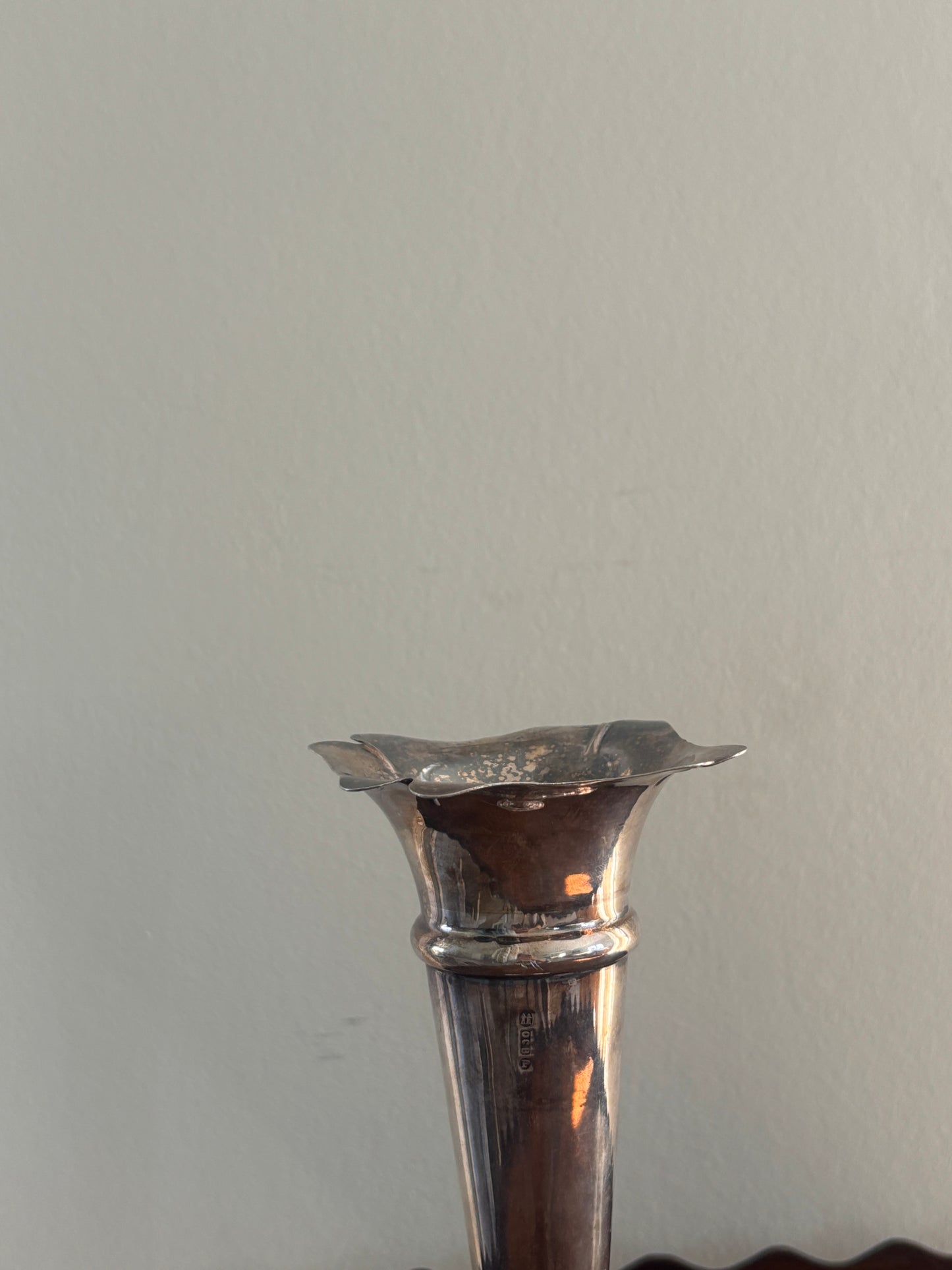 Vase i pletsølv