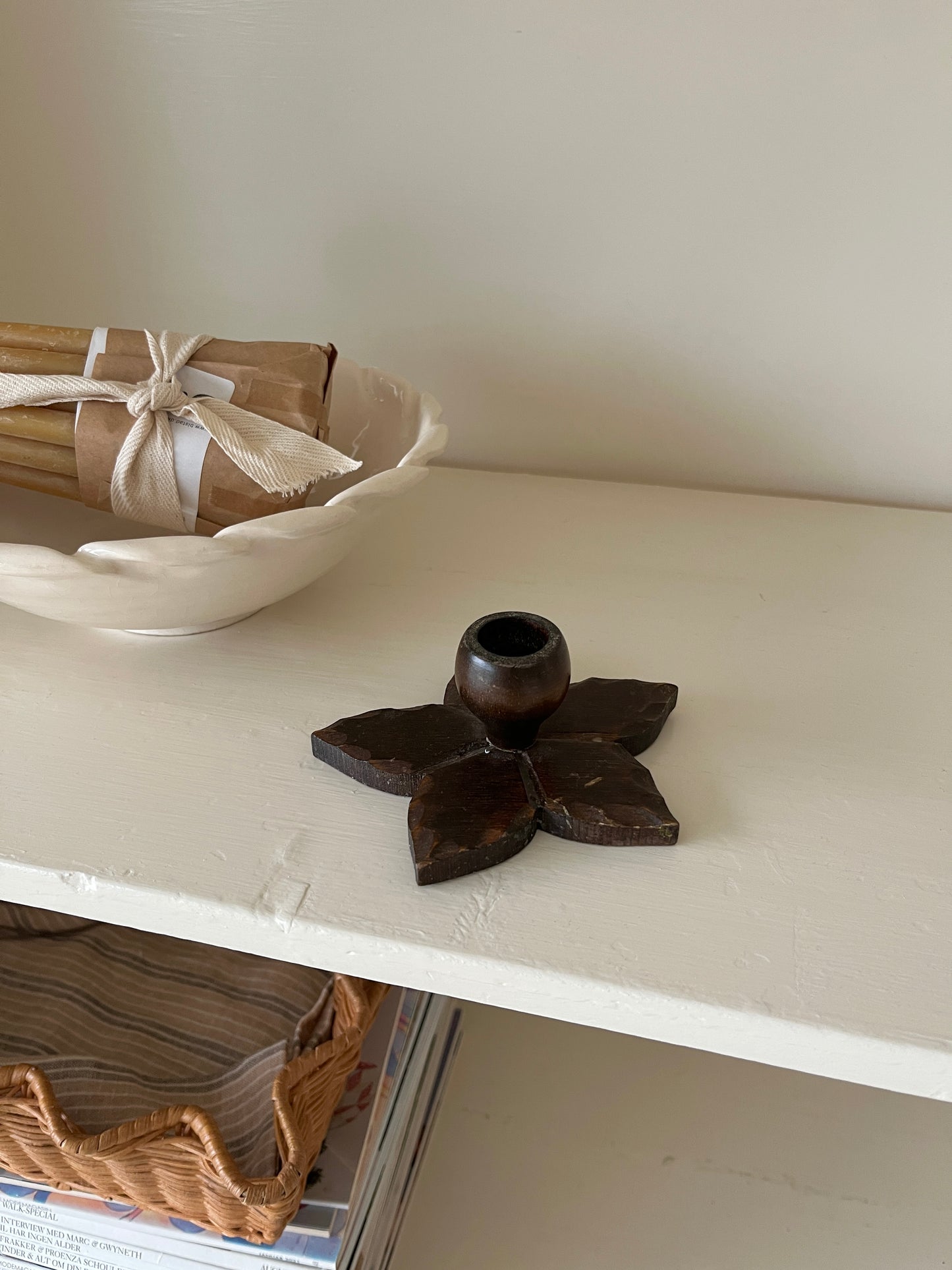 Træ lysestage, kronelys