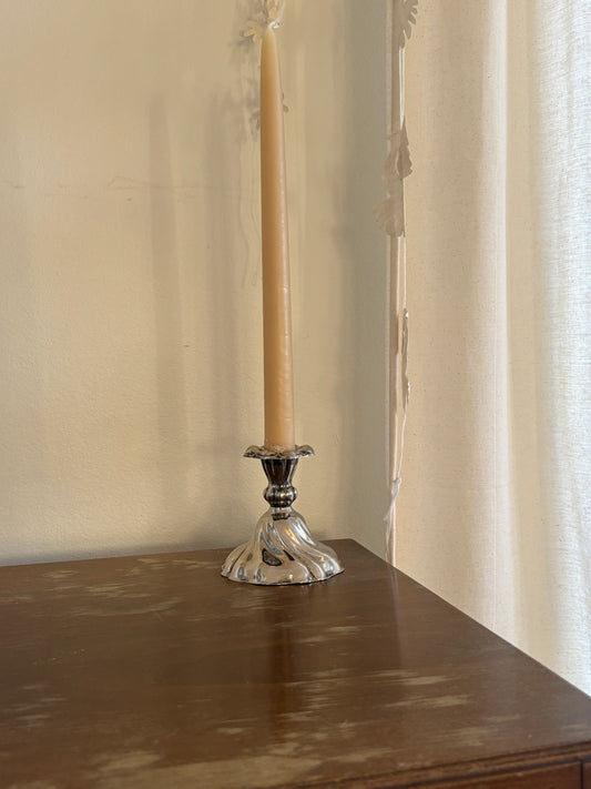 Lysestage i pletsølv