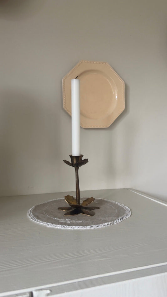 Smuk gammel messing stage