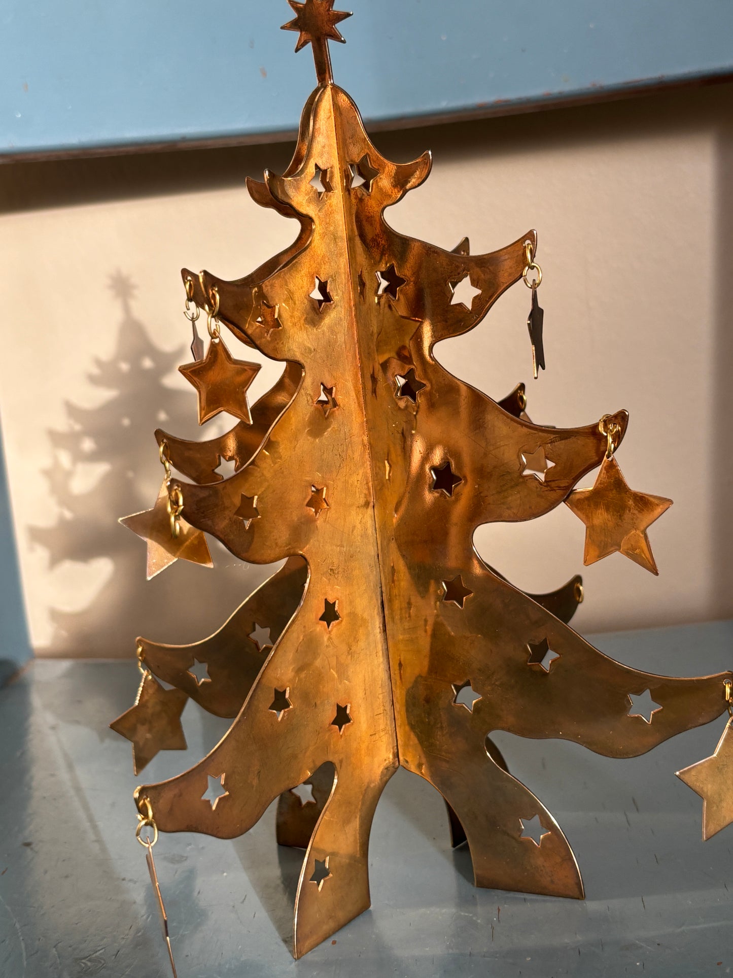 Smukt messing juletræ