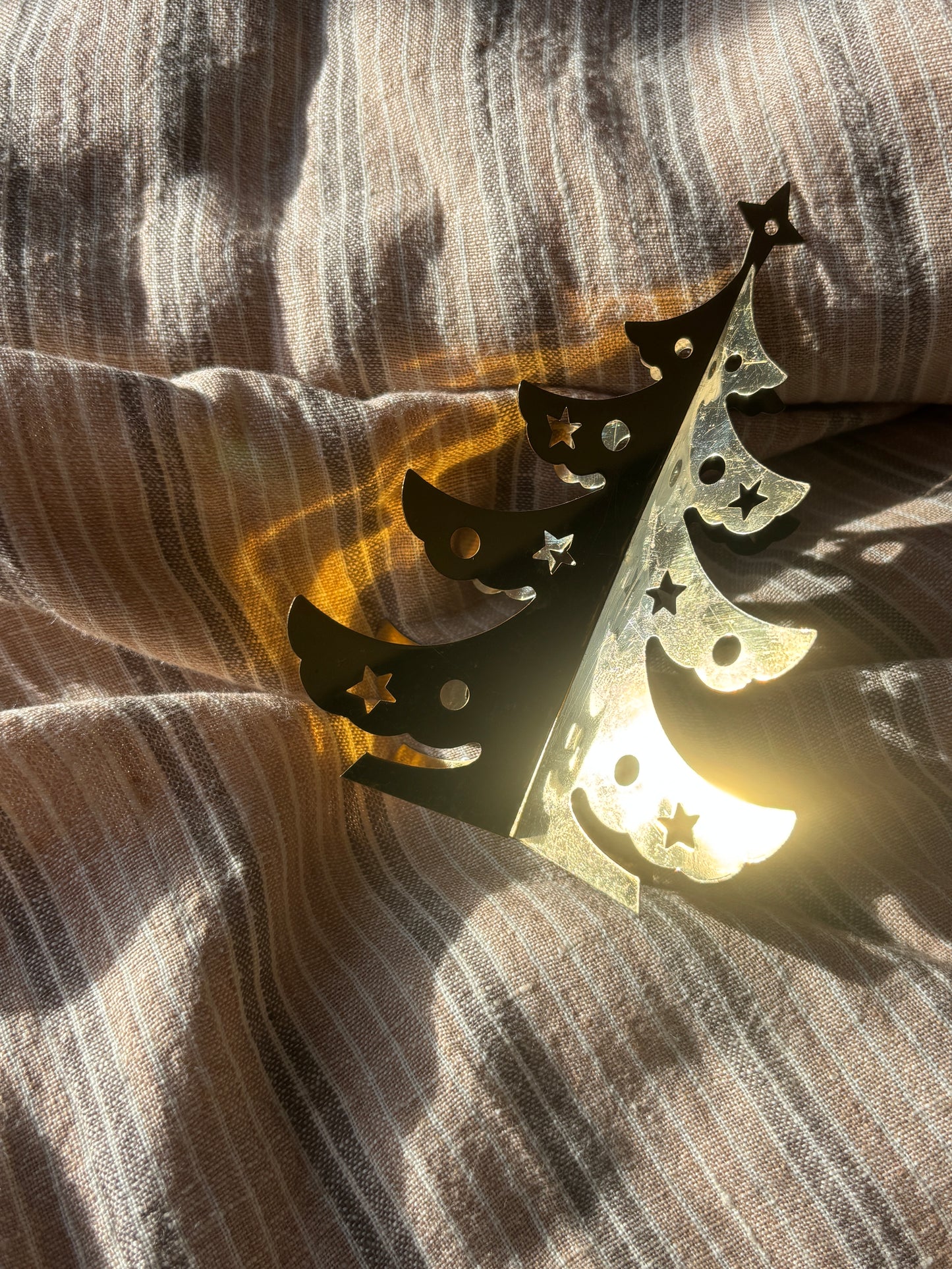 Lille messing juletræ