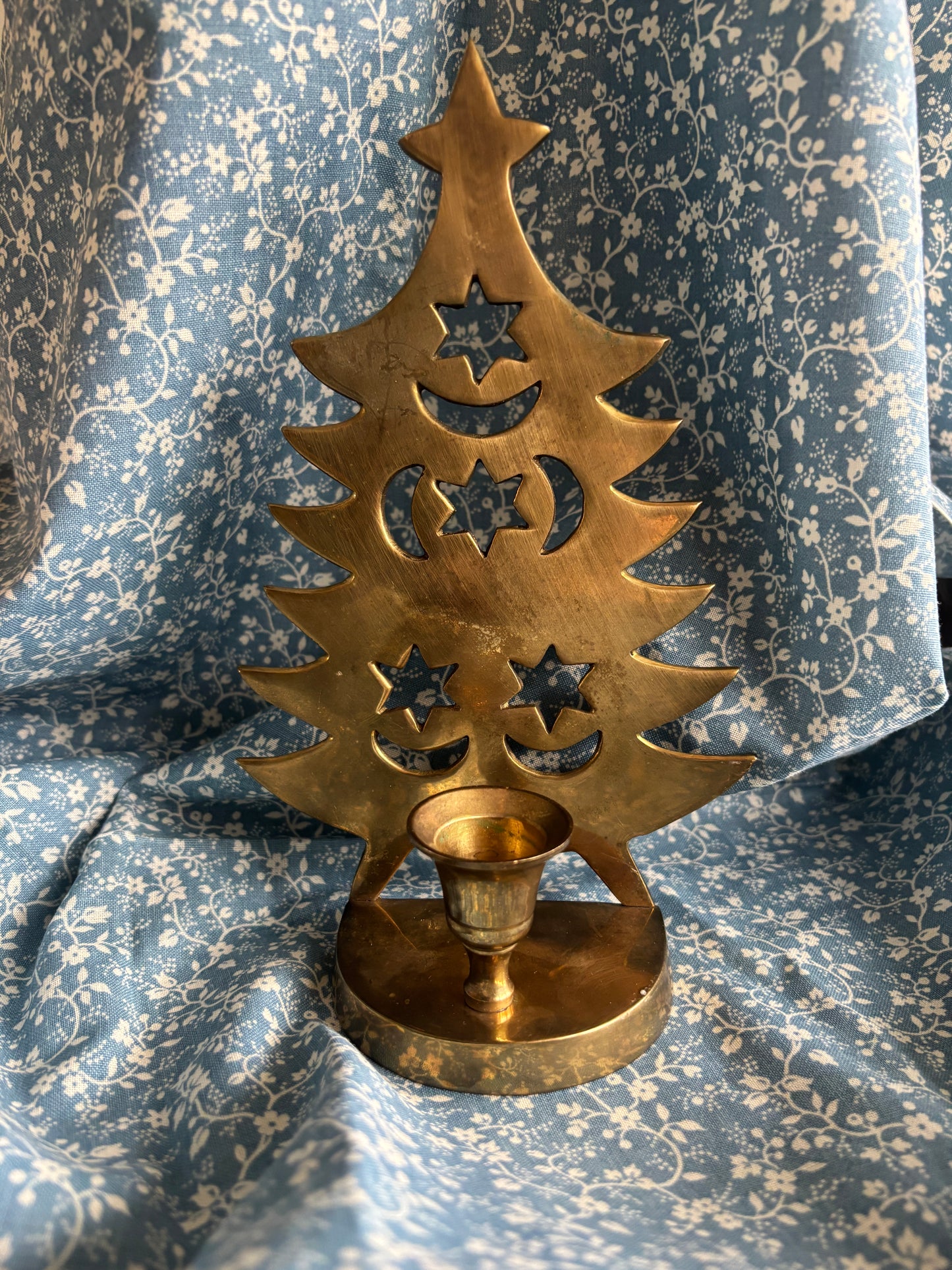 Juletræ i messing til kronelys