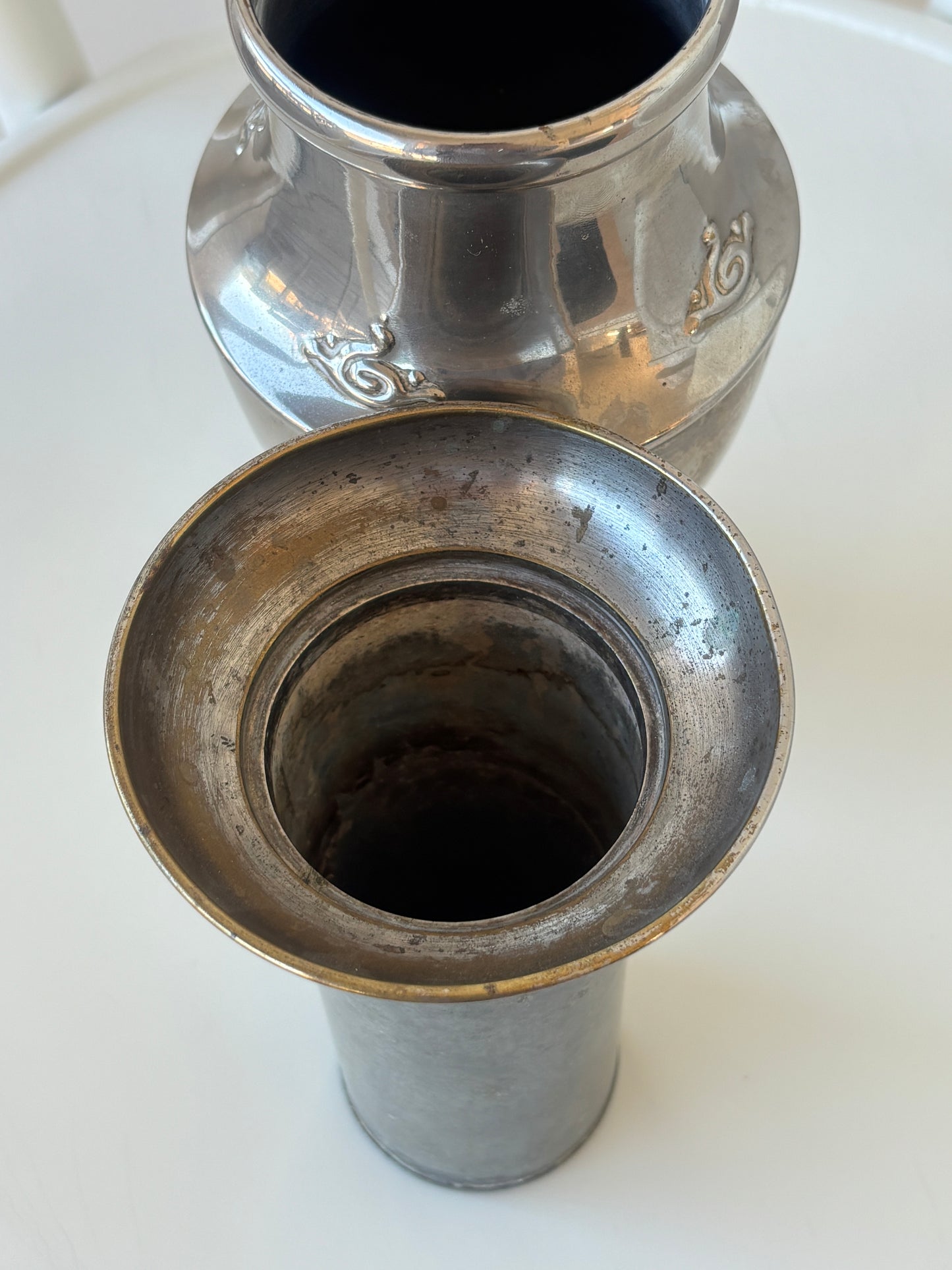 Vase i pletsølv