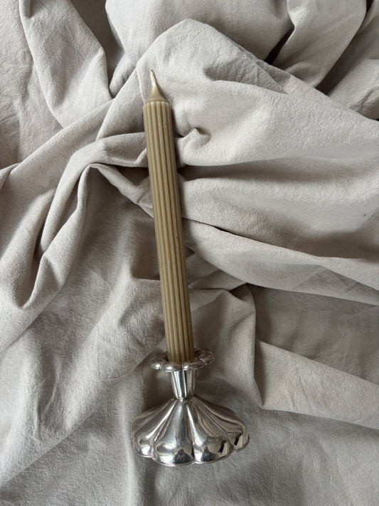 Lysestage i pletsølv til kronelys