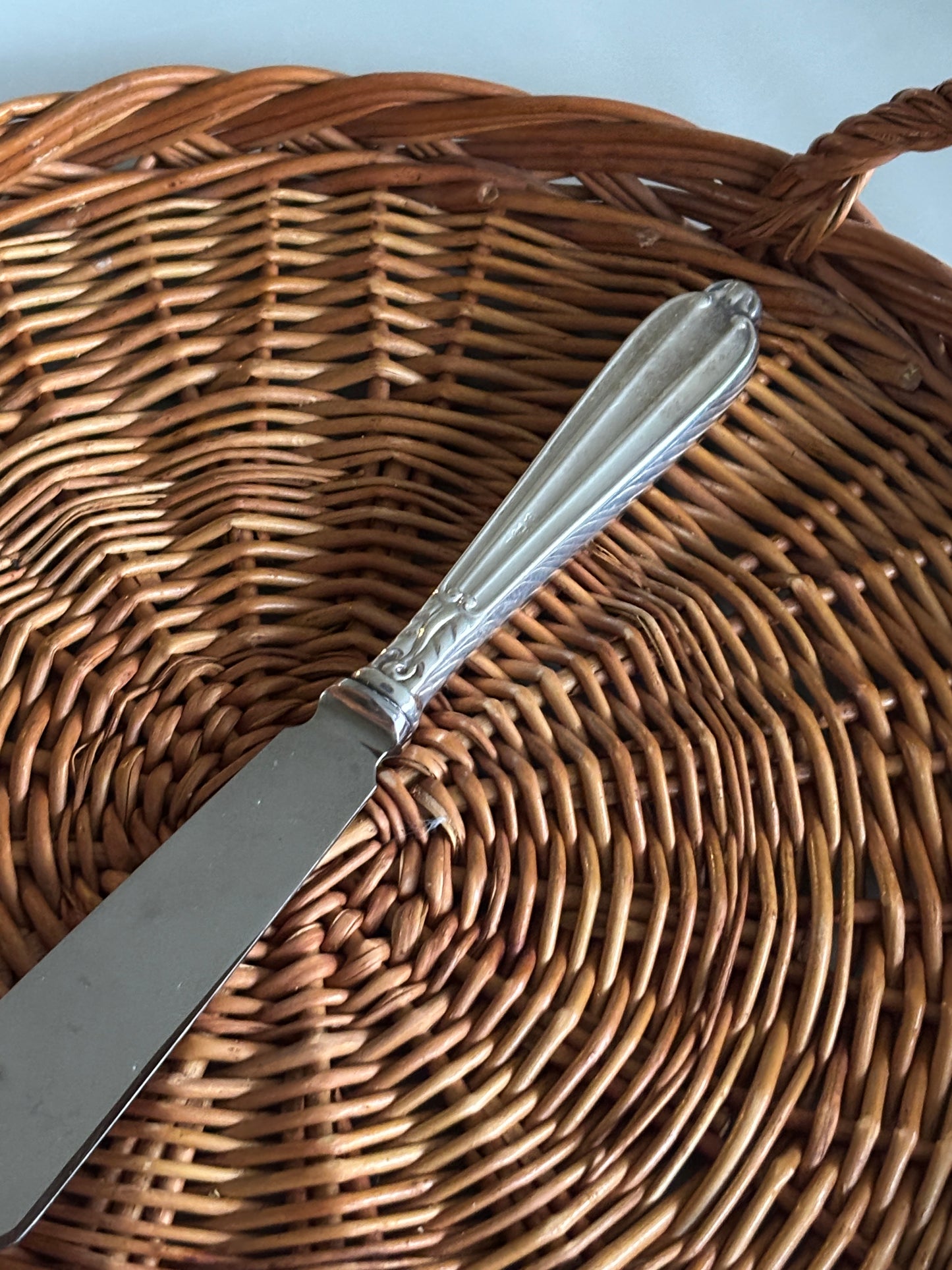 Kagekniv i pletsølv