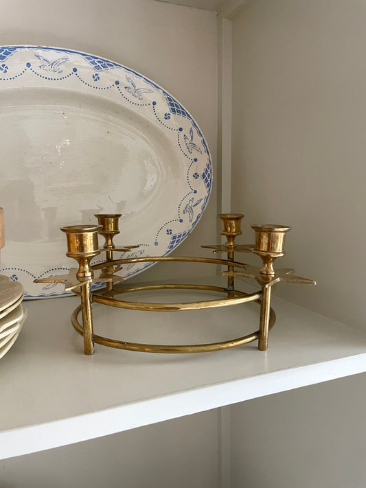 Advent candle holder in brass