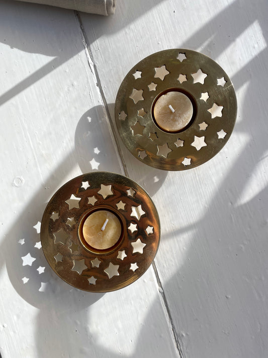 Tealight holders in brass