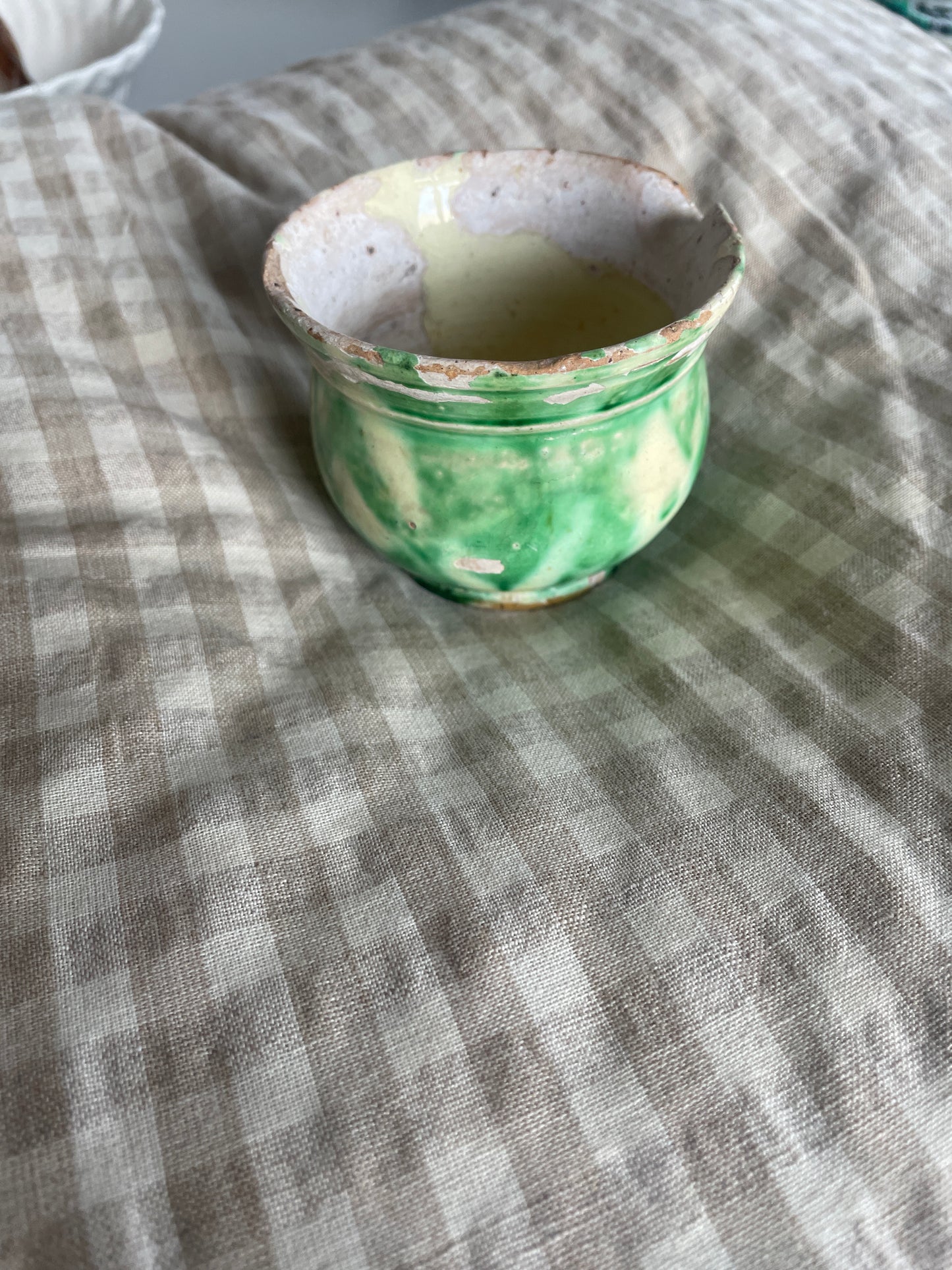 Antik lille keramik kande