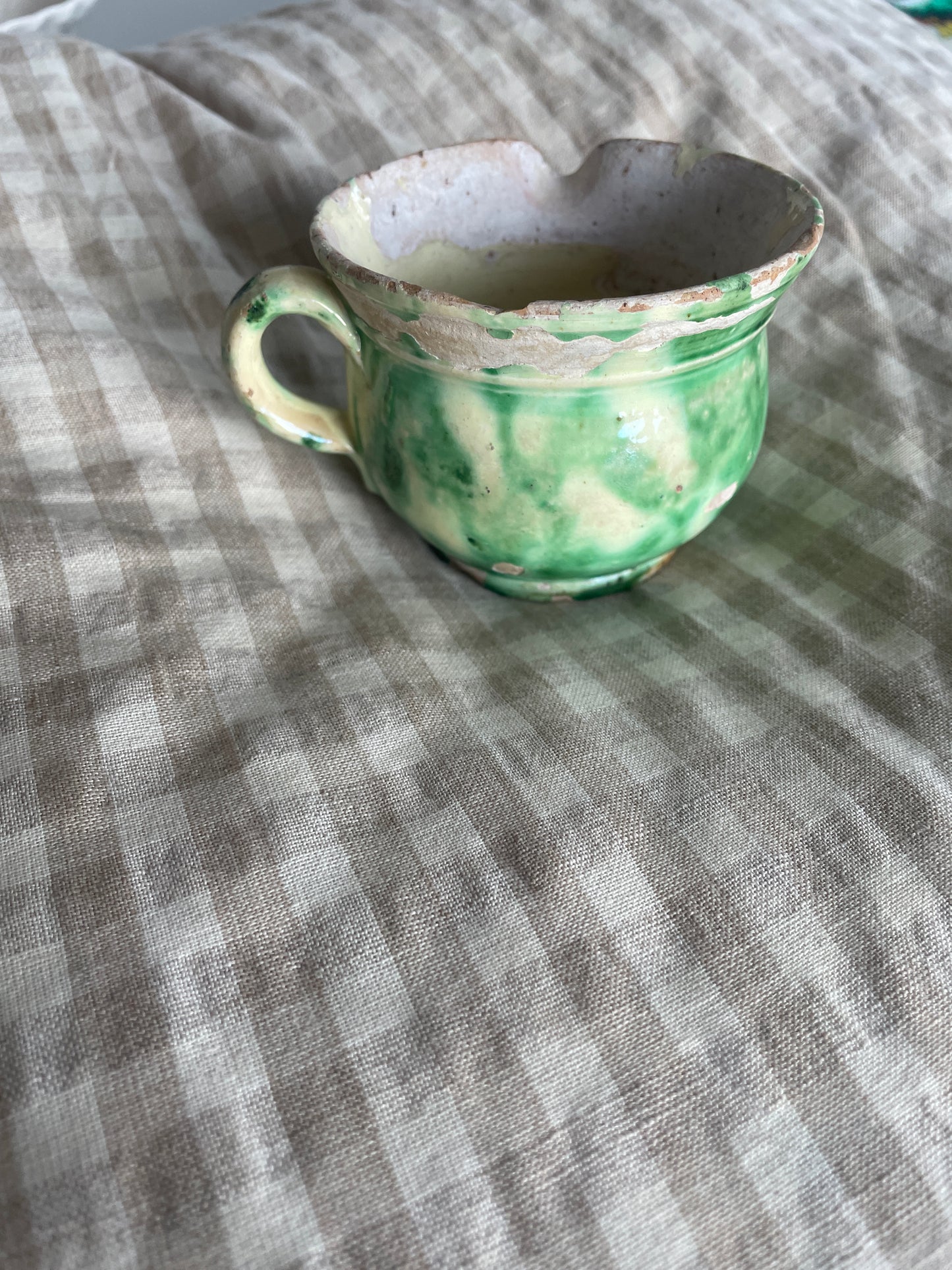 Antik lille keramik kande