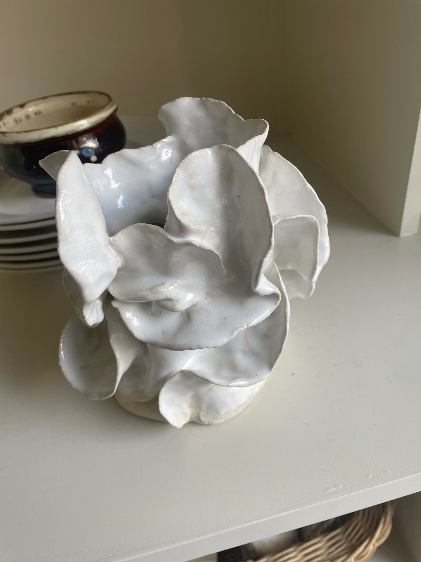 Organisk vase hvid