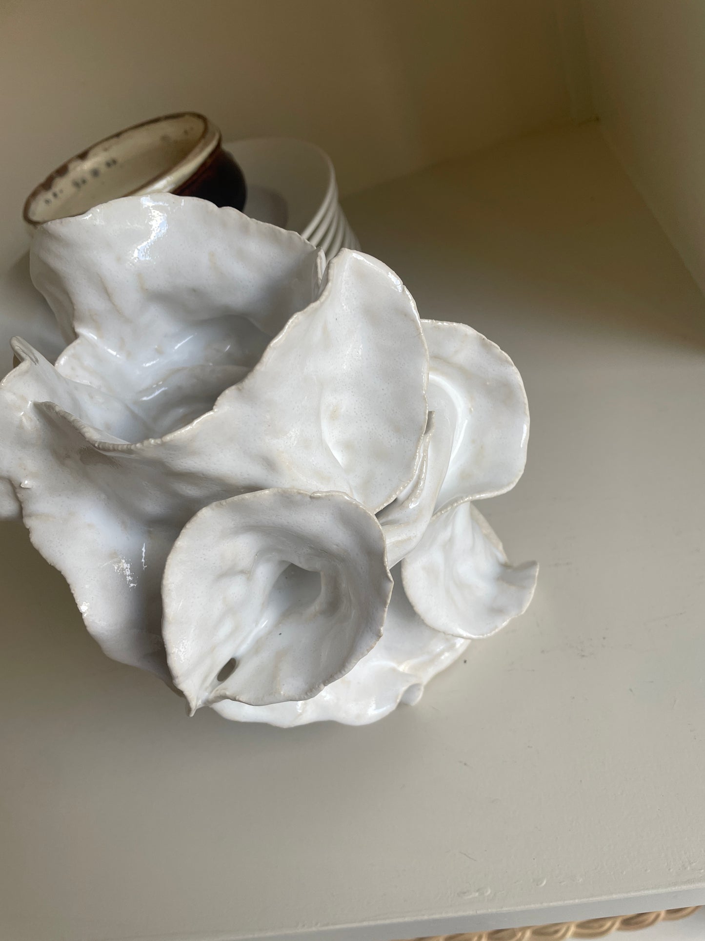 Organisk vase hvid