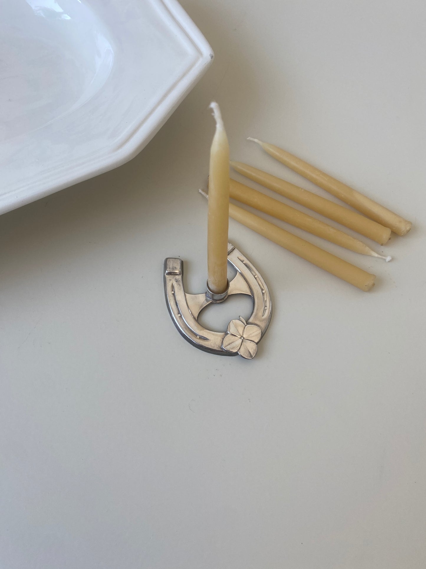 Horseshoe candlestick sterling silver