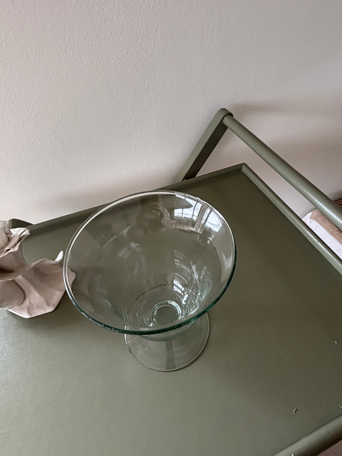 Glasvase på fod