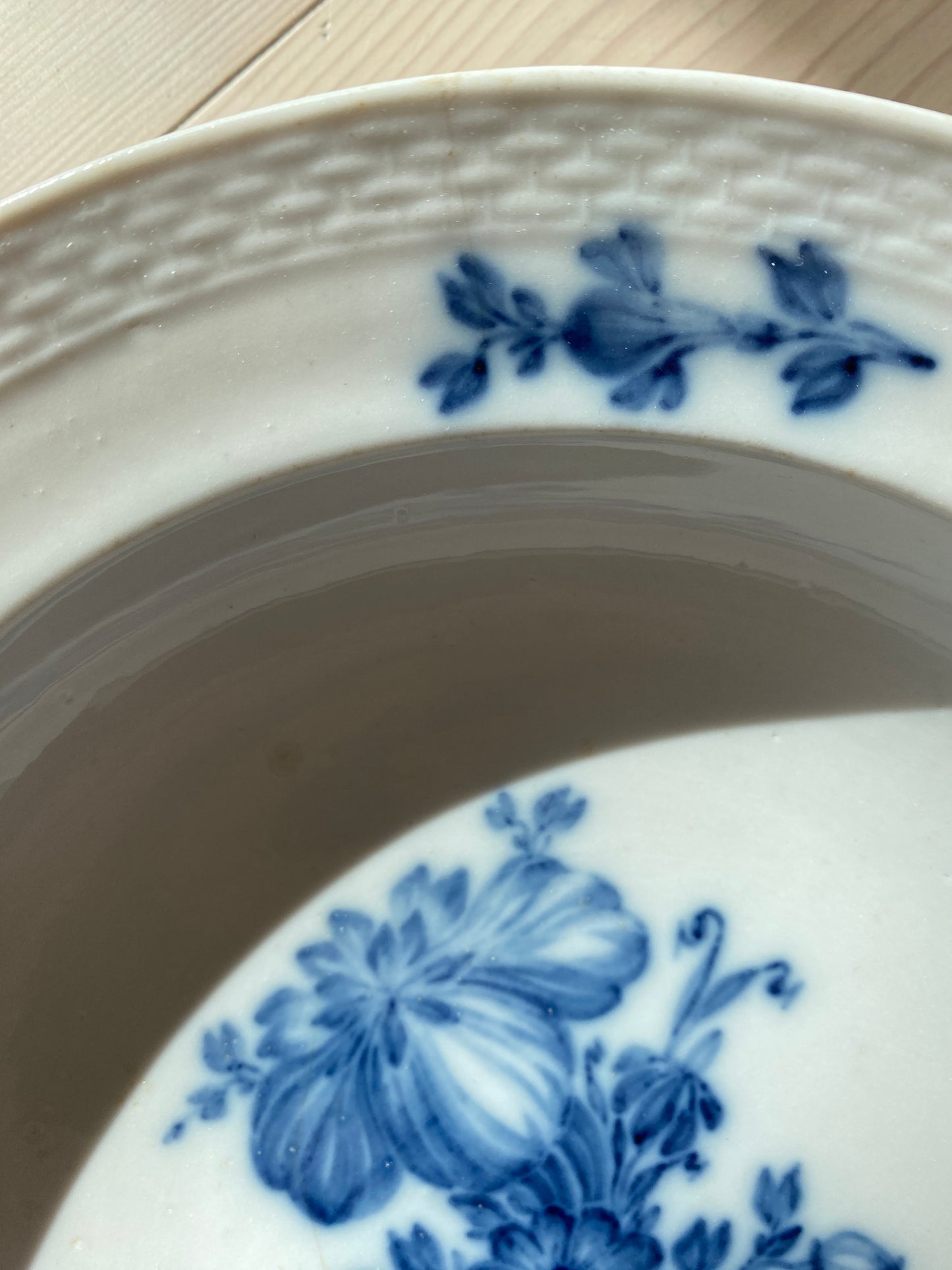 Deep plate blue flower